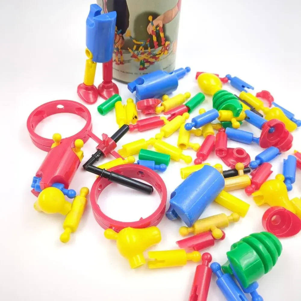 Vintage 1964 Whitman Krazy Ikes Building Toy Set New Improved Action Plastic